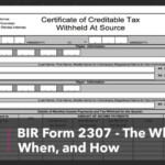 BIR Form 2307 The What When And How