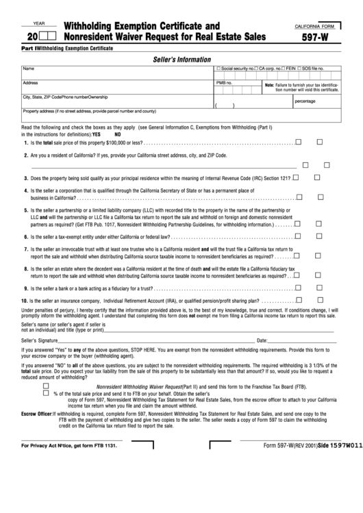 Calcualtion Form Percentage For State Of Ca Withholding 