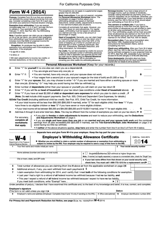 California Employee State Withholding Form 2023 Employeeform