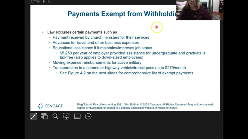 Chapter 4 Video 2 Exempt From FIT Withholding YouTube
