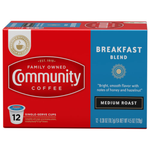 Community Breakfast Blend Medium Roast Coffee Single Serve Cups