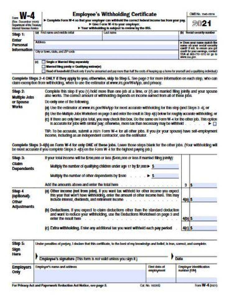 Employee Withholding Forms 2021 Triply