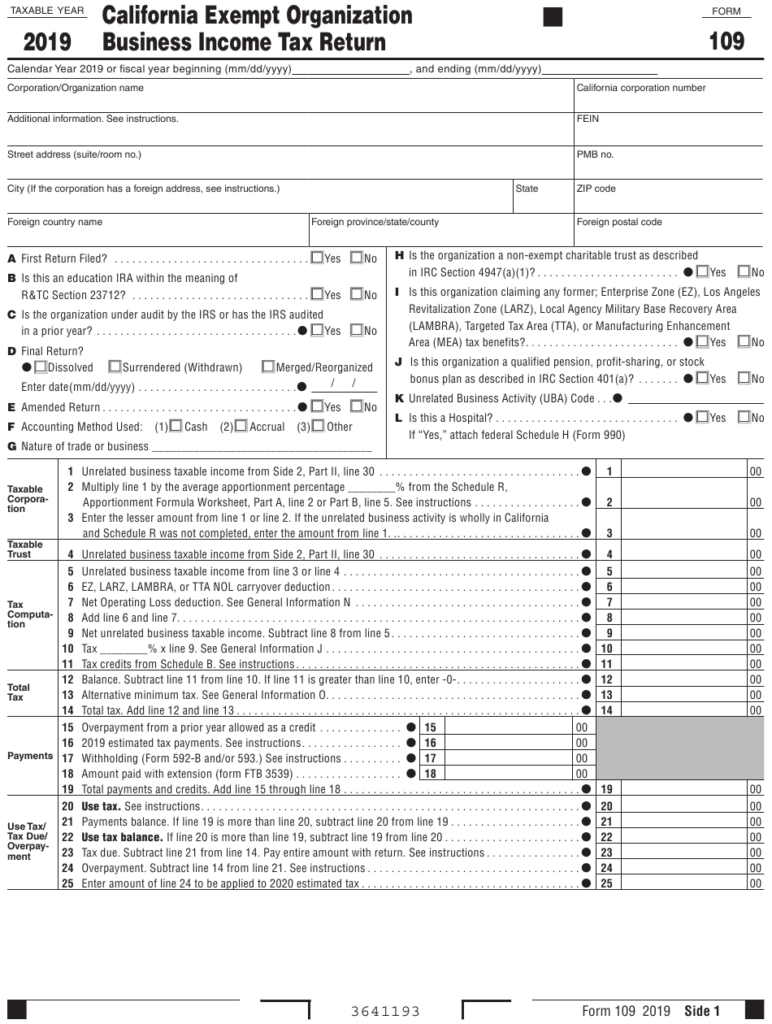 Exemption California State Income Tax Form 2024 ExemptForm