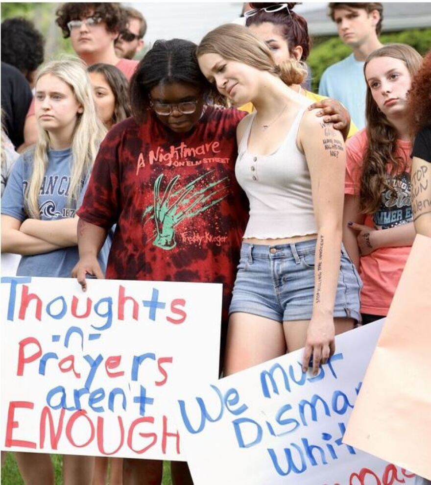 Fairport HS Students Gather To Protest Recent Violence In Buffalo And 