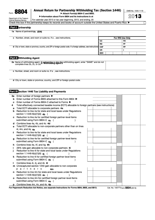 Fillable Annual Return For Partnership Withholding Tax Printable Pdf 