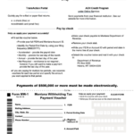 Fillable Form Mw 1 Montana Withholding Tax Payment Voucher Printable