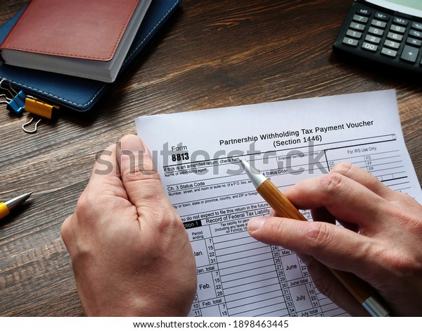 Form 8813 Partnership Withholding Tax Payment Stock Photo 1898463445 