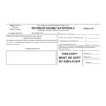 Form C 1 Return Of Income Tax Withheld Village Of Covington