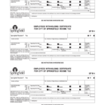 Form Sf W 4 Employees Withholding Certificate For City Of Springfield