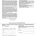 Form Va 15 Employer S Voucher For Payment Of Virginia Income Tax