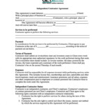 Free 50 Free Independent Contractor Agreement Forms Templates General