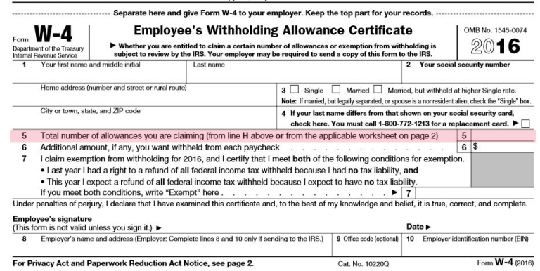 How Many Exemptions Do I Claim On My W 4 Form Tandem HR