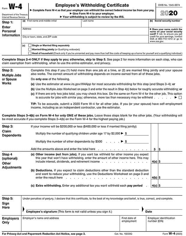 How To Fill Out W 4 Deductions And Adjustments Worksheet Updated