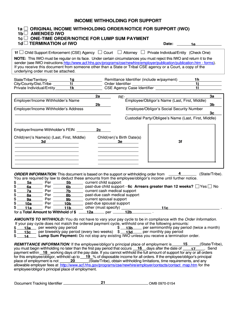 Income Withholding Order Form Texas PINCOMEQ