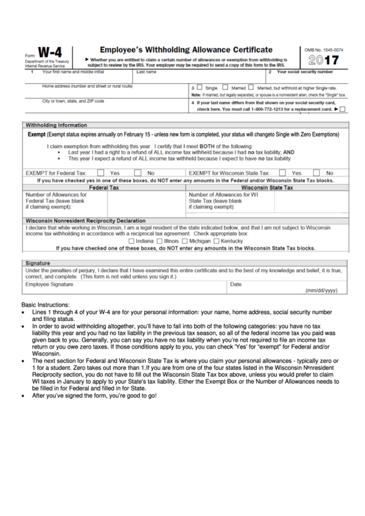 Irs Employee Withholding Form 2024 Employeeform