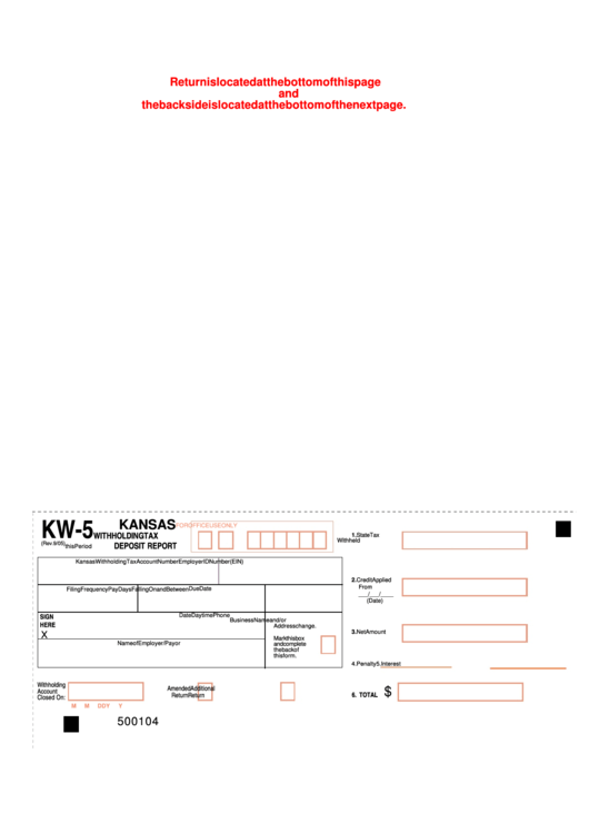 Kansas Withholding Tax Form Kw 5ms WithholdingForm