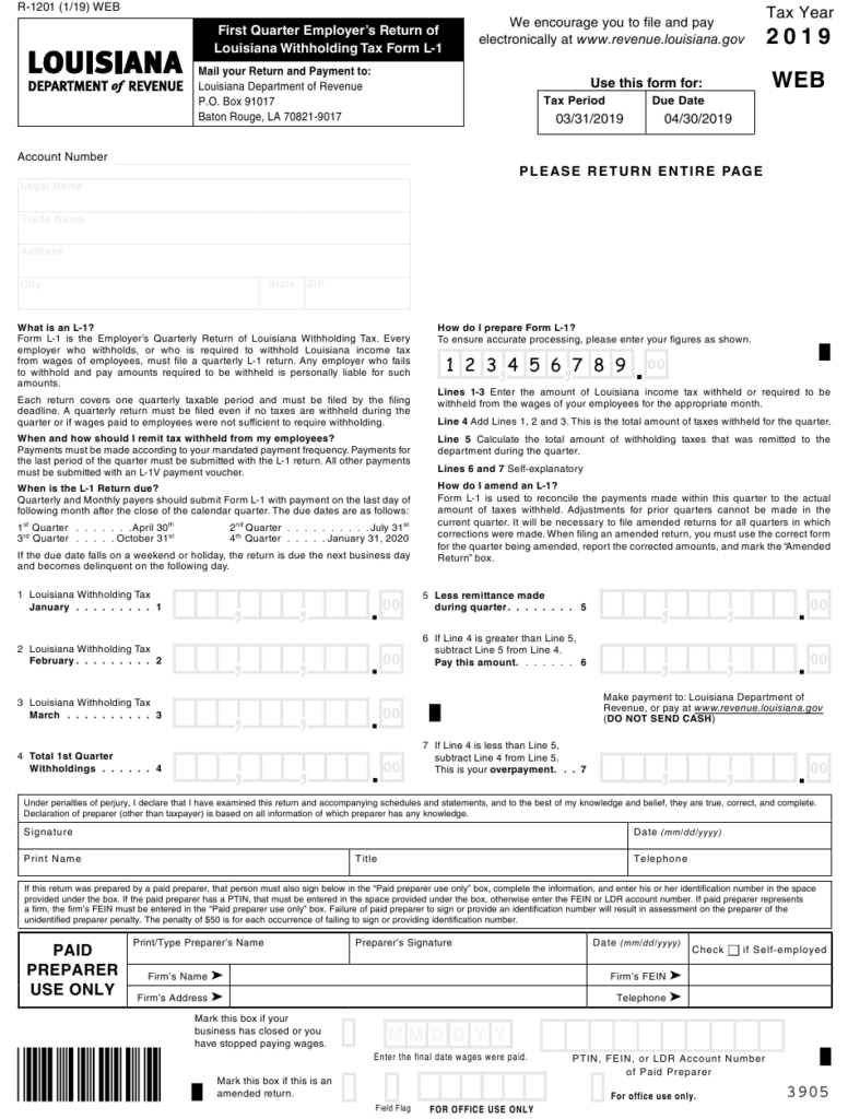 Louisiana Employee Tax Forms 2024 Employeeform