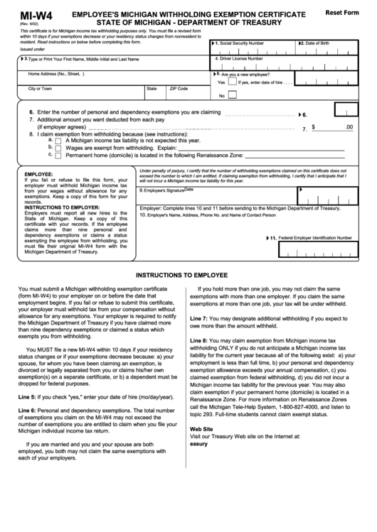 Michigan Sales Use And Withholding Tax Form WithholdingForm