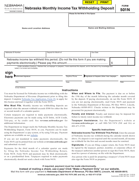 Nebraska State Tax Form For Employee Withholding 2024 Employeeform