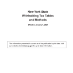 NYS 50 T NYS New York State Withholding Tax Tables And Methods Revised