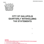 Quarterly Withholding Tax Statements Tax Form Gallipolis Ohio