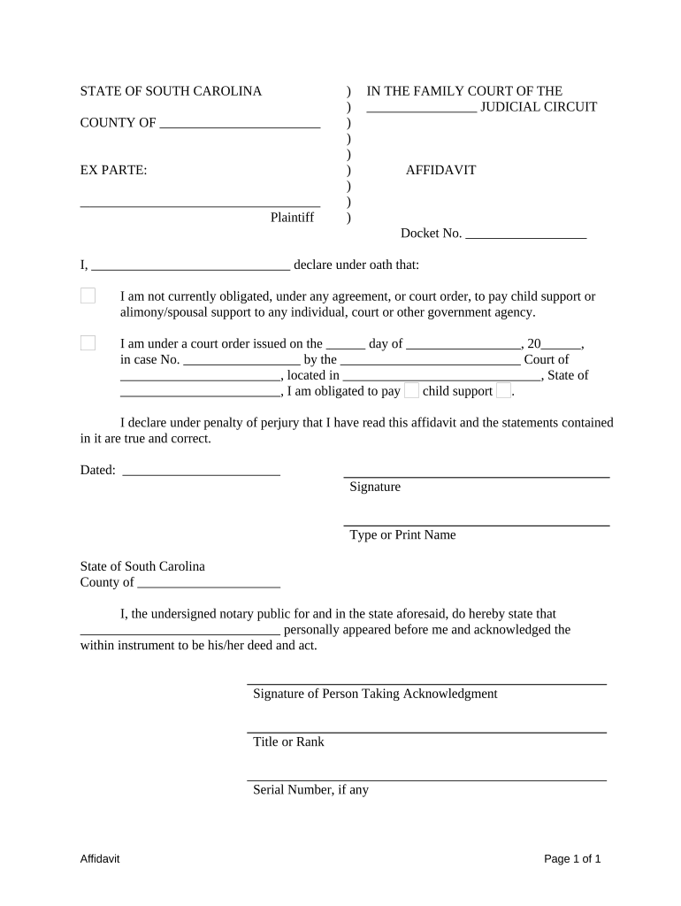 Sc Child Support Fill Out Sign Online DocHub