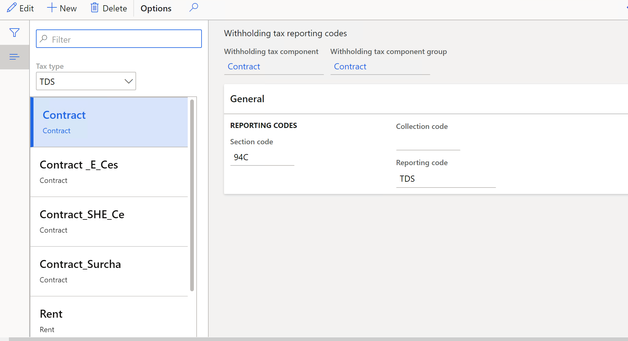 Set Up Withholding Tax Reporting Codes For The TDS Tax Type Finance 