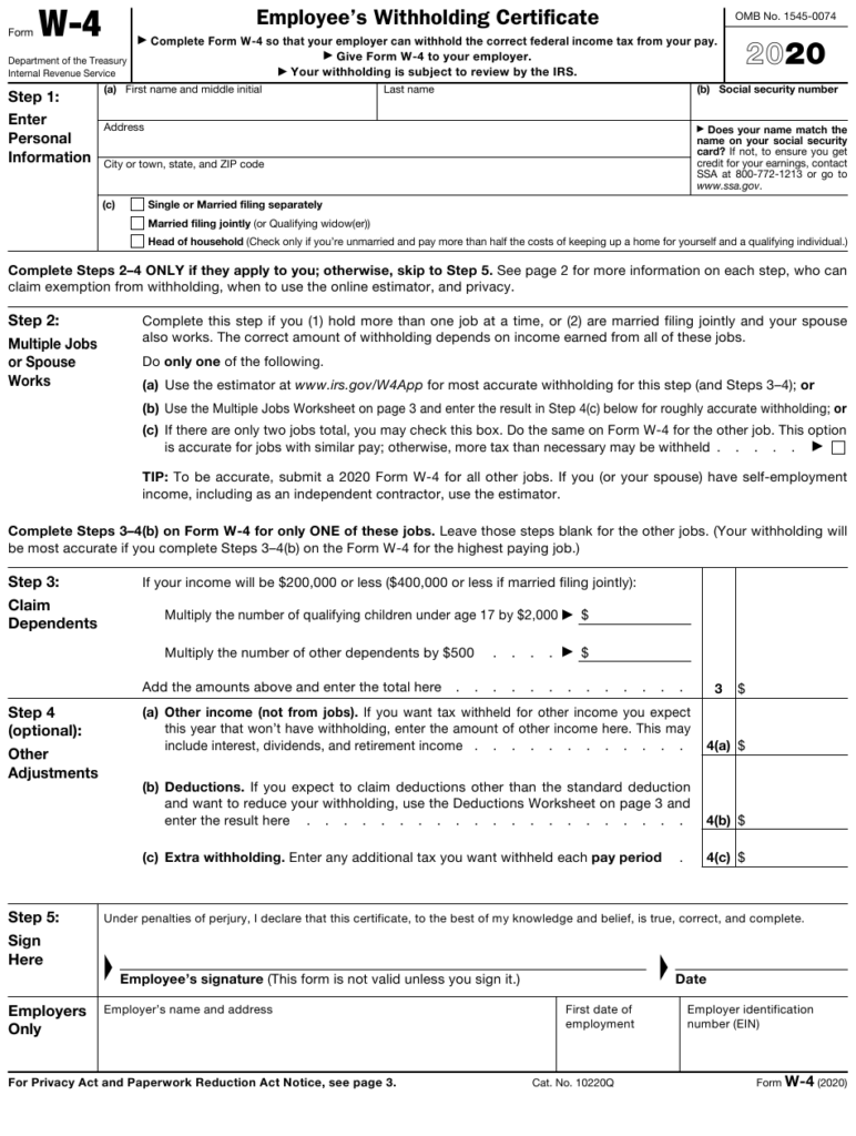 Simplify Employee Withholding Form 2022 Employeeform