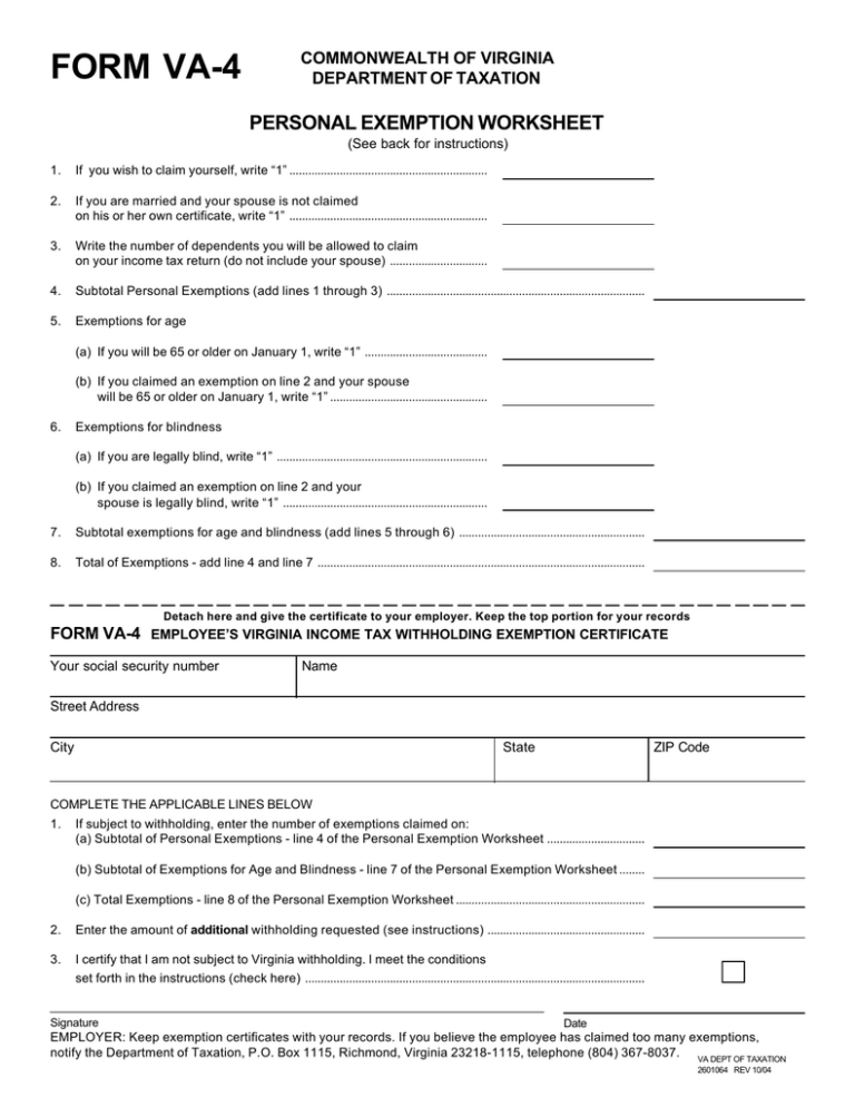 Virginia State Withholding Form 2023 Withholdingform