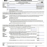 W4 Form 2023 Printable Employee s Withholding Certificate