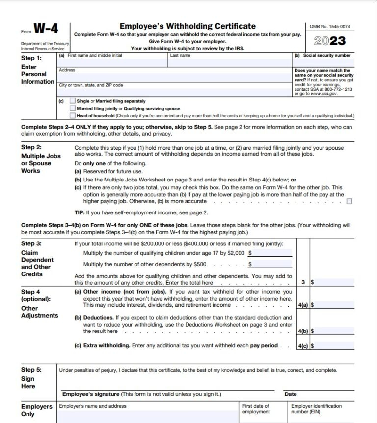 W4 Form 2024 Printable Employee s Withholding Certificate 2022 Edd Form 