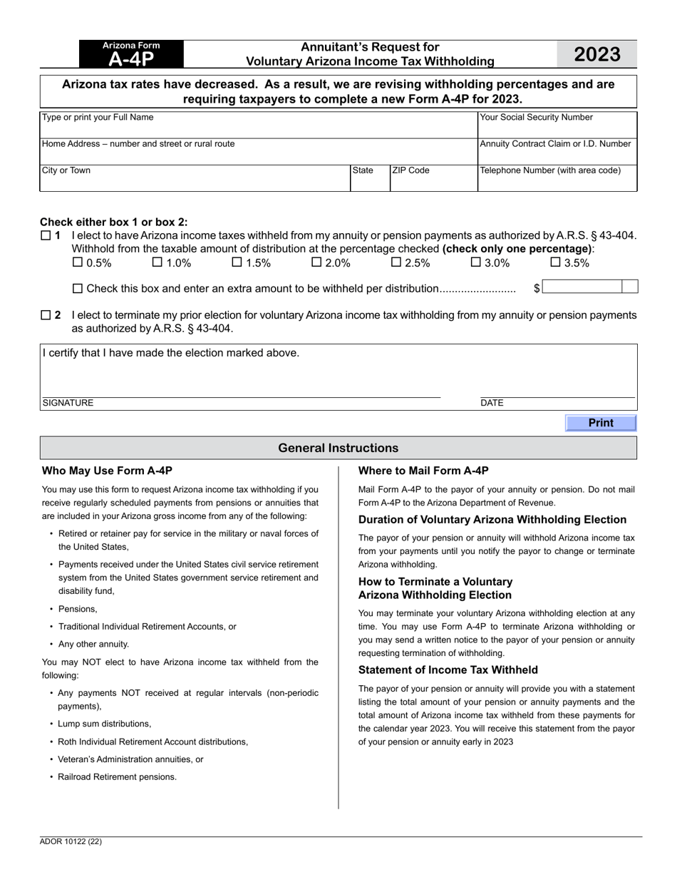 2023 Az A4 Form Printable Forms Free Online