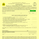 Alabama State Tax Withholding Form 2022 W4 Form