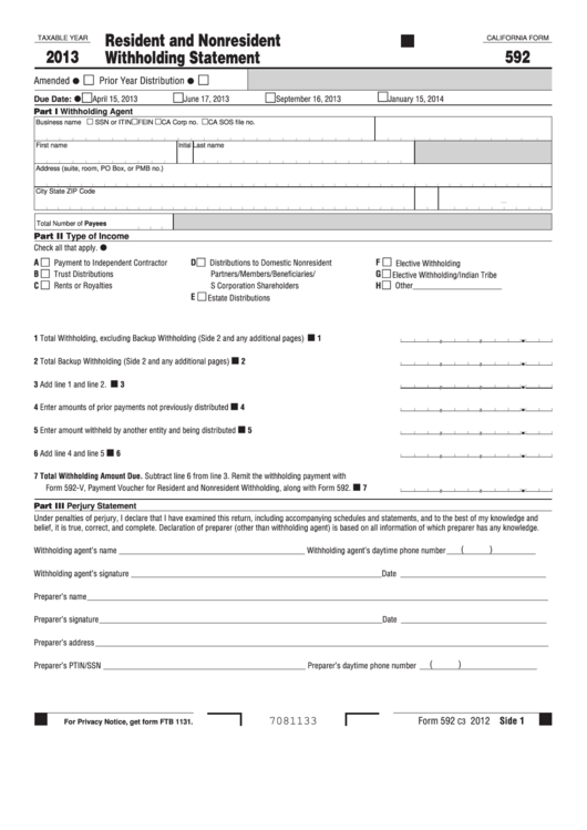 California State Withholding Form 2024