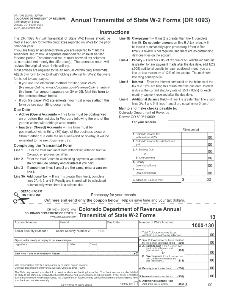 Colorado Withholding Form Fill Out Sign Online DocHub