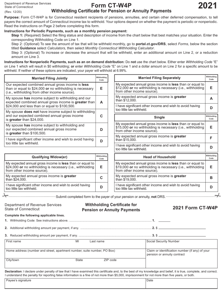 Connecticut State Withholding Form 2022 WithholdingForm