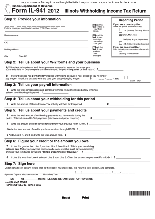 Illinois Income Tax Withholding Form WithholdingForm