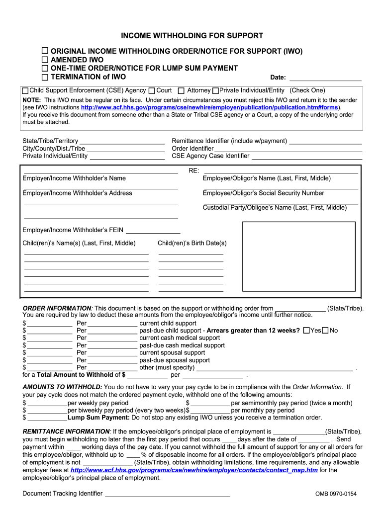 Income Withholding Forms Fill Out Sign Online DocHub