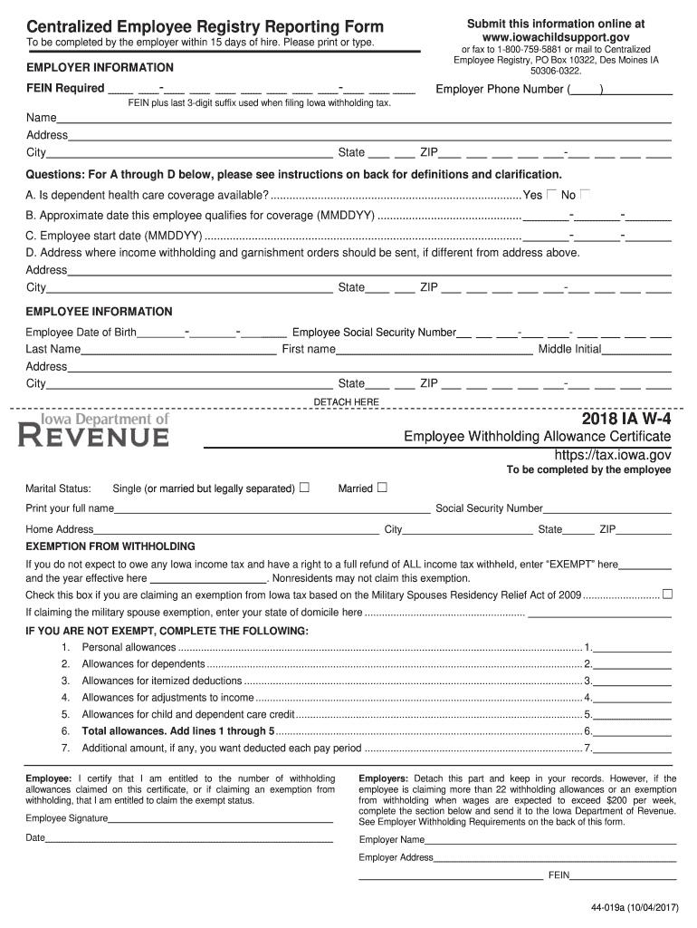 Iowa W 4 Form 2023 Printable Forms Free Online