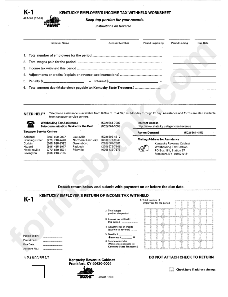 Kentucky State Tax Withholding Form 2024 Van Lilian