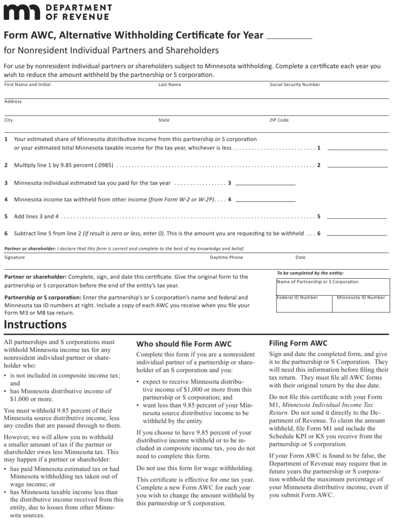 Mn Withholding Form 2024 Wynn Amelina