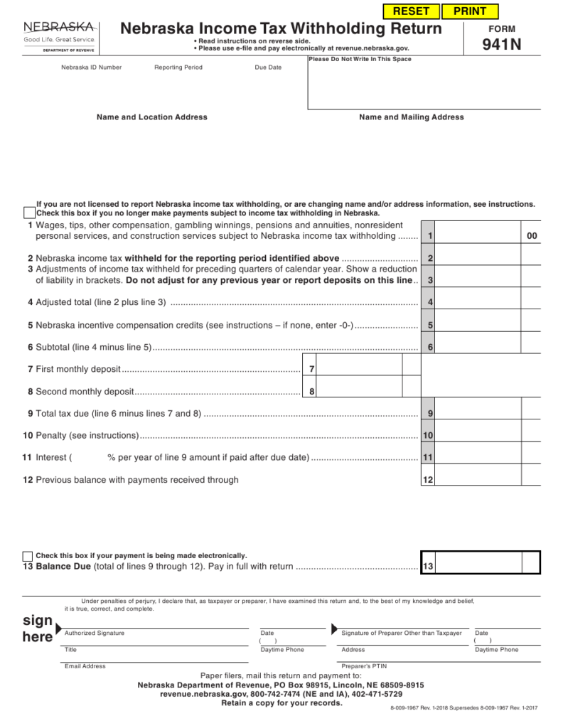 Nebraska Withholding Tax Form Federal Withholding Tables 2021