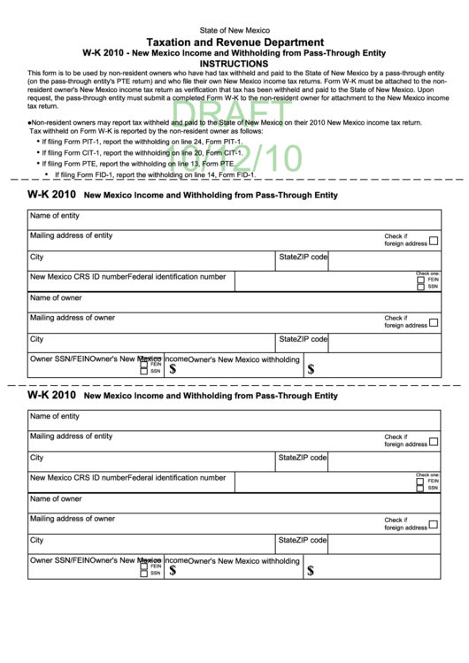 New Mexico Withholding Form 2024 Rania Nadeen