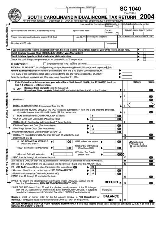 South Carolina State Withholding Form WithholdingForm