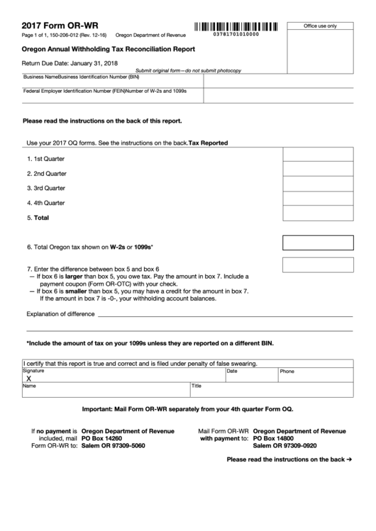 State Of Oregon Tax Withholding Form WithholdingForm