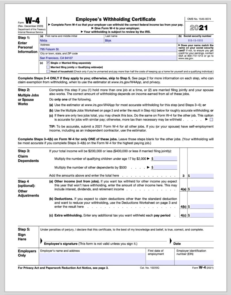 W4 Form 2024 Wisconsin Jessa Roberta